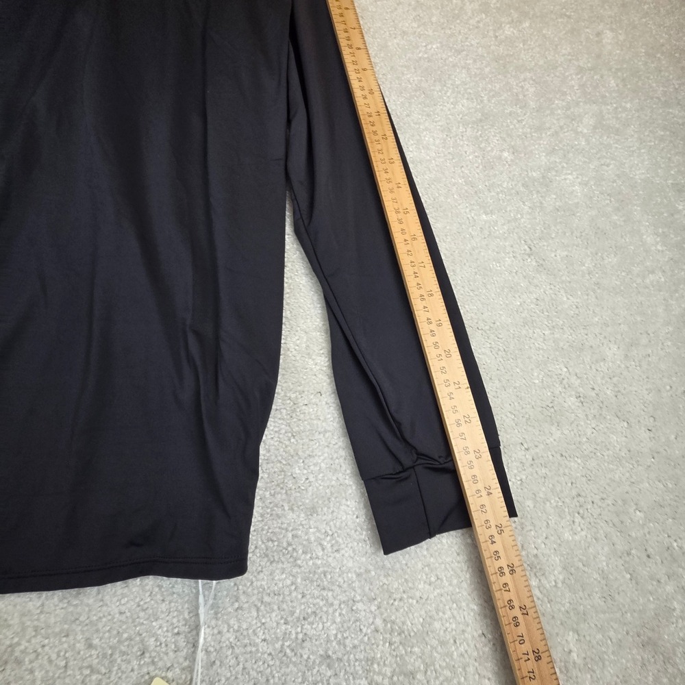 Halara Womens Black Long Sleeve Crew Neck Athletic Top Size M 02837004 NWT - Picture 7 of 8